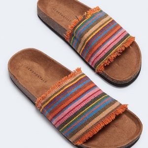 Aeropostale Serape Cork Slide Sandals